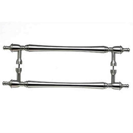 Top Knobs M819-18 Somerset Finial Door Pull Back to Back 18" Center to Center Brushed Satin Nickel