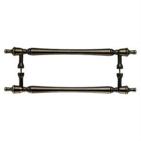 Top Knobs M822-12 pair Somerset Finial Door Pull Back to Back 12" Center to Center German Bronze