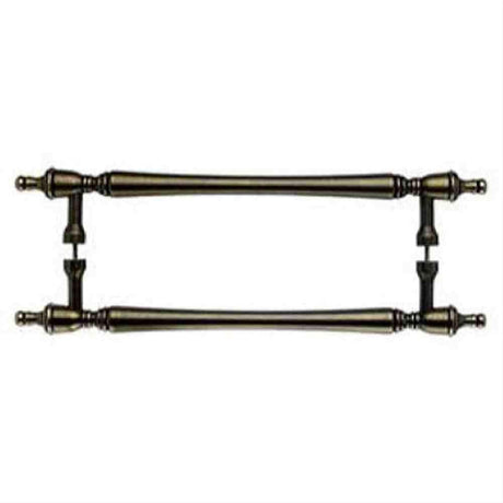 Top Knobs M822-18 pair Somerset Finial Door Pull Back to Back 18" Center to Center German Bronze