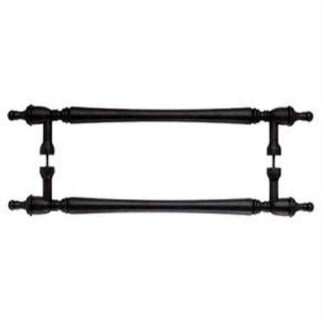 Top Knobs M824-12 PAIR Somerset Finial Door Pull Back to Back 12" Center to Center Patina Rouge