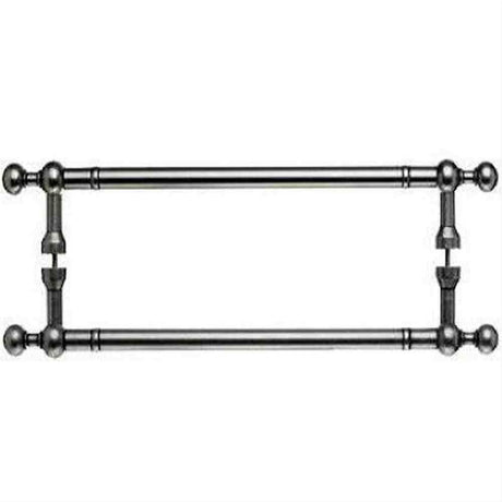 Top Knobs M834-18 PAIR Somerset Weston Door Pull Back to Back 18" Center to Center Pewter Antique