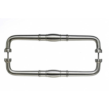 Top Knobs M841-18 PAIR Normandy Door Pull Back to Back 18" Center to Center Brushed Satin Nickel