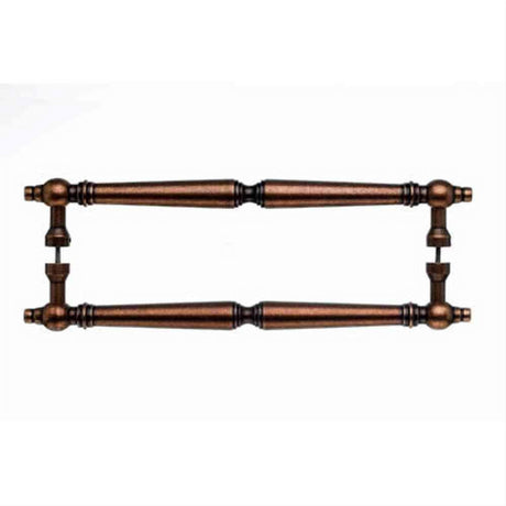 Top Knobs M858-18 PAIR Asbury Door Pull Back to Back 18" Center to Center Old English Copper