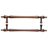 Top Knobs M860-18 pair Somerset Finial Door Pull Back to Back 18" Center to Center Old English Copper