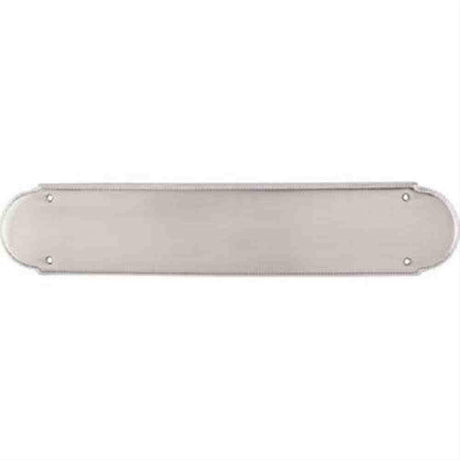 Top Knobs M889 Beaded Push Plate 15" Brushed Satin Nickel