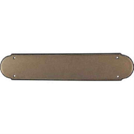 Top Knobs M892 Beaded Push Plate 15" German Bronze