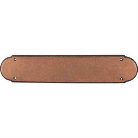 Top Knobs M898 Beaded Push Plate 15" Old English Copper
