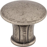 Top Knobs M911 Lund 1 1/4" Diameter Mushroom Cabinet Knob Pewter Antique