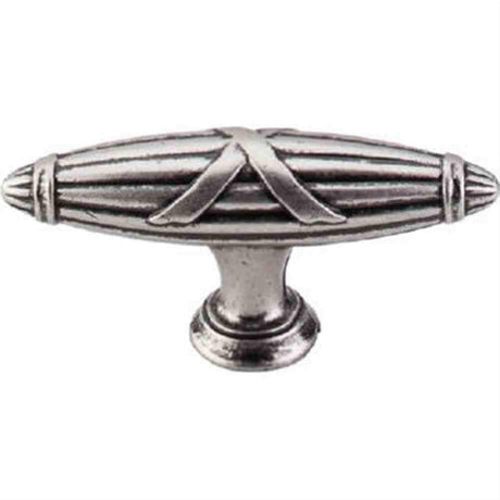 Top Knobs M929 Ribbon & Reed T-Pull 2 3/4" Pewter Antique