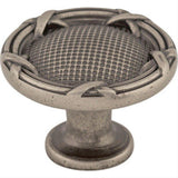Top Knobs M941 Ribbon & Reed 1 1/4" Diameter Mushroom Cabinet Knob Pewter Antique