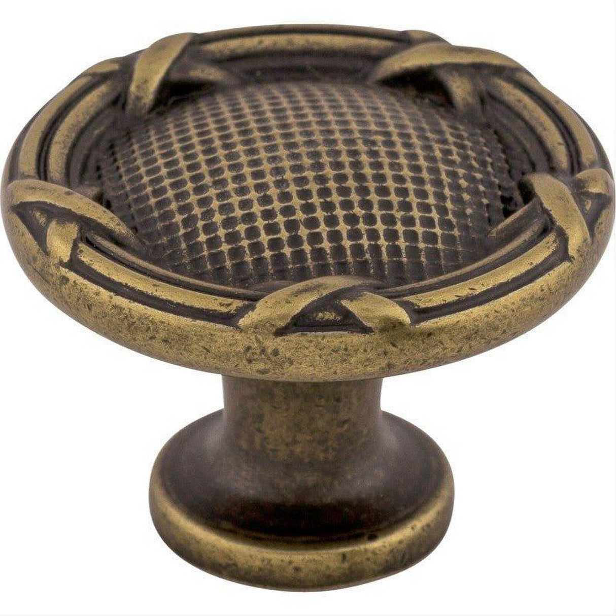 Top Knobs M942 Ribbon & Reed 1 1/4" Diameter Mushroom Cabinet Knob German Bronze