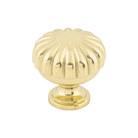 Top Knobs M320 Melon 1 1/4" Diameter Round Knob Polished Brass