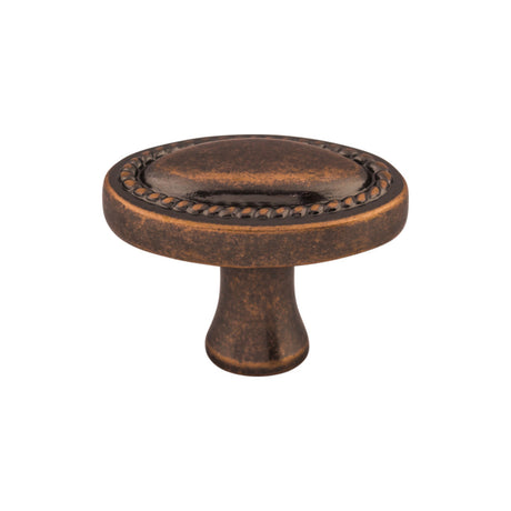 Top Knobs M404 Oval Rope 1 1/4" Length Oval Knob Antique Copper