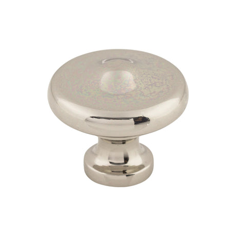 Top Knobs M1919 Peak 1 5/16" Diameter Round Knob Polished Nickel
