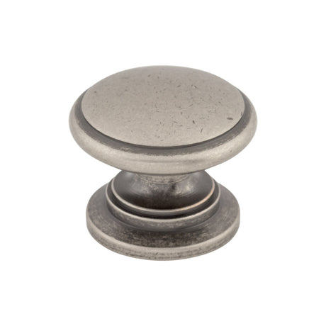 Top Knobs M354 Ray 1 1/4" Diameter Round Knob Pewter Antique