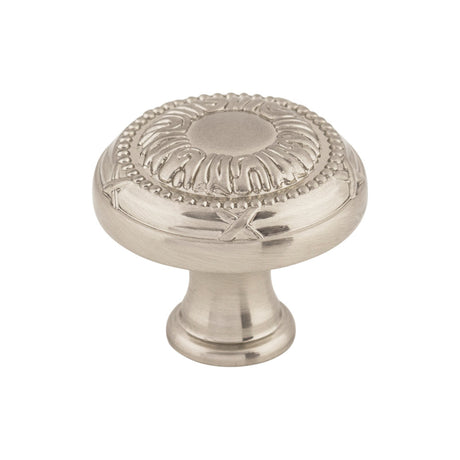 Top Knobs M1621 Ribbon 1 1/4" Diameter Round Knob Brushed Satin Nickel