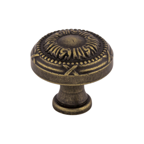 Top Knobs M960 Ribbon 1 1/4" Diameter Round Knob German Bronze