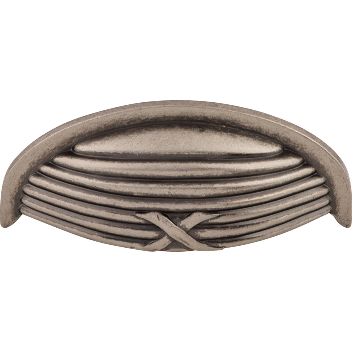 Top Knobs Ribbon & Reed Cup Pull 3" Center to Center
