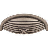 Top Knobs Ribbon & Reed Cup Pull 3" Center to Center