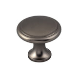 Top Knobs M2196 Ringed 1 1/8" Diameter Mushroom Knob Ash Gray