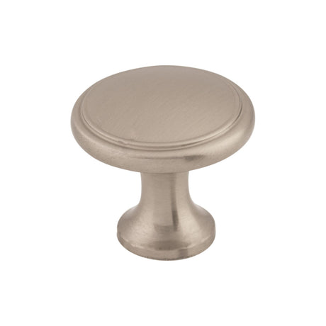 Top Knobs M376 Ringed 1 1/8" Diameter Round Knob Brushed Satin Nickel