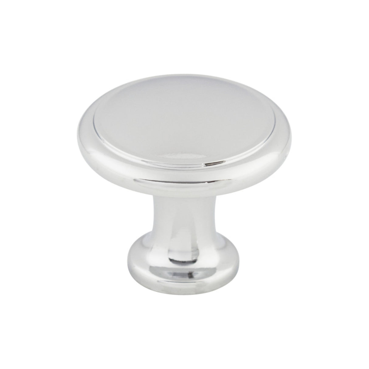 Top Knobs M377 Ringed 1 1/8" Diameter Round Knob Polished Chrome