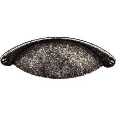 Top Knobs M406 Arendal 2 1/2" Center to Center Cup/Bin Pull Black Iron