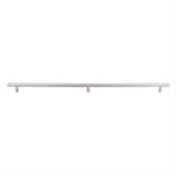 Top Knobs SS12 Solid Bar Cabinet Pull 3 posts - 2x18 1/8" Center to Center Stainless Steel