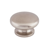 Top Knobs SS19 Flat Round 1 1/2" Diameter Mushroom Cabinet Knob Stainless Steel