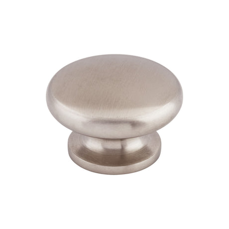 Top Knobs SS19 Flat Round 1 1/2" Diameter Mushroom Cabinet Knob Stainless Steel