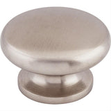 Top Knobs SS19 Flat Round 1 1/2" Diameter Mushroom Cabinet Knob Stainless Steel