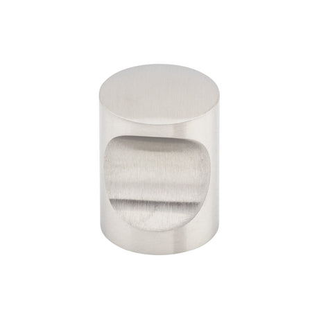 Top Knobs SS21 Indent 13/16" Diameter Round Knob Stainless Steel