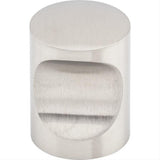 Top Knobs SS21 Indent 13/16" Diameter Cabinet Knob Stainless Steel