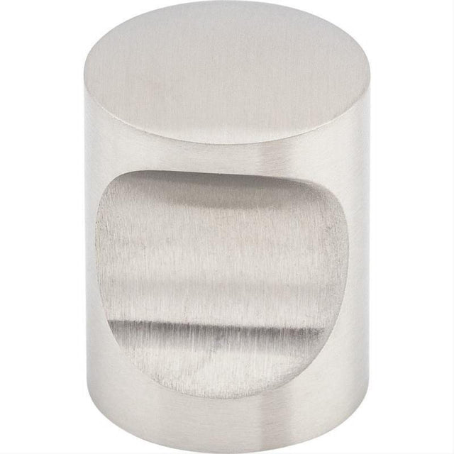 Top Knobs SS21 Indent 13/16" Diameter Cabinet Knob Stainless Steel