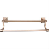 Top Knobs STK7BB STK7 Stratton Bath Towel Bar 18 Inch Double Brushed Bronze