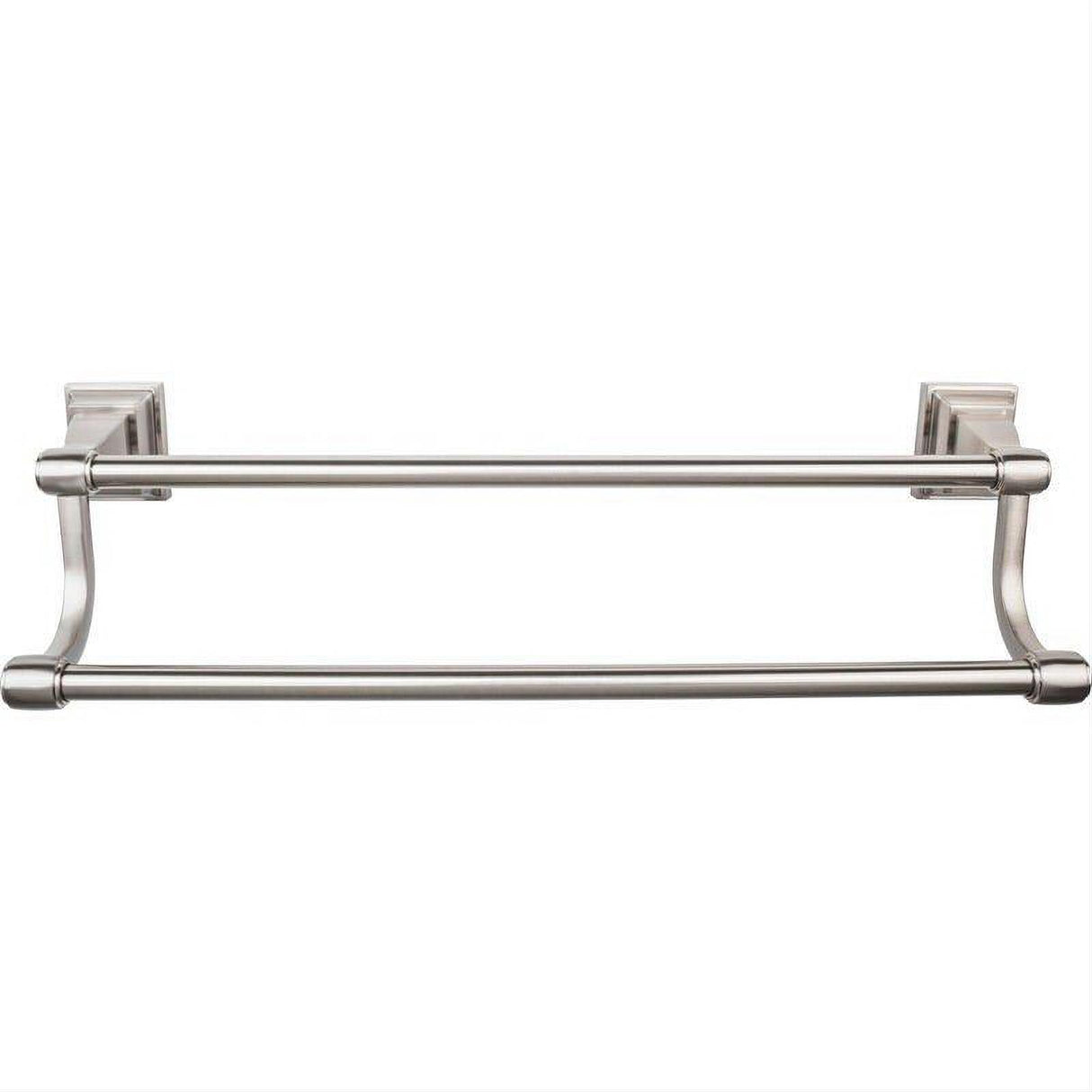 Top Knobs STK7BSN STK7 Stratton Bath Towel Bar 18 Inch Double Brushed Satin Nickel