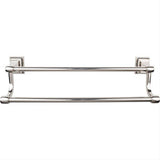 Top Knobs STK7PN STK7 Stratton Bath Towel Bar 18 Inch Double Polished Nickel
