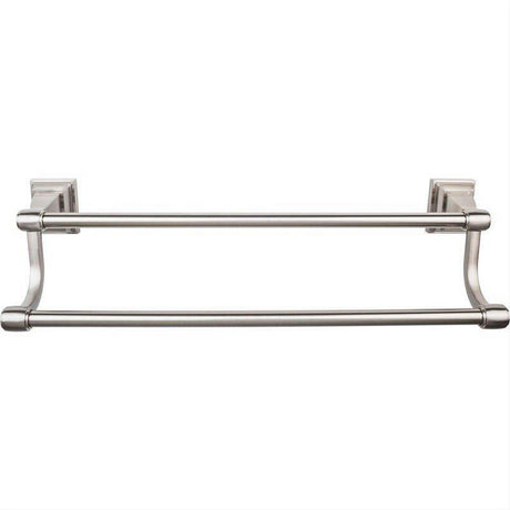 Top Knobs STK9BSN STK9 Stratton Bath Towel Bar 24 Inch Double Brushed Satin Nickel