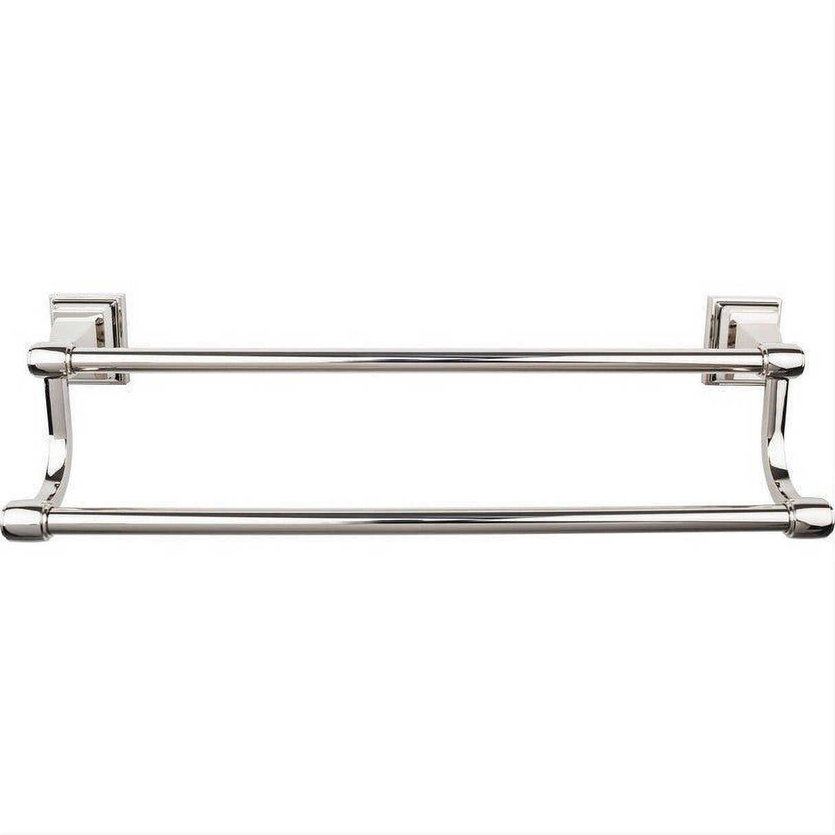 Top Knobs STK9PN STK9 Stratton Bath Towel Bar 24 Inch Double Polished Nickel