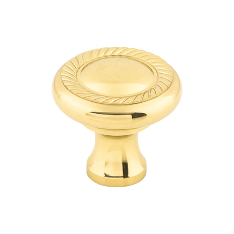 Top Knobs M324 Swirl Cut 1 1/4" Diameter Round Knob Polished Brass