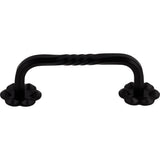Top Knobs Thin Twist D Cabinet Pull 3-5/32" Center to Center w/Backplate