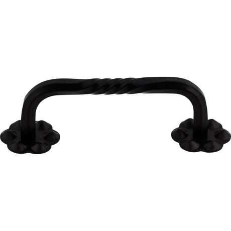 Top Knobs M647 Thin Twist 3 5/32" Center to Center Bar Pull Patina Black