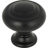Top Knobs TK1000BLK TK1000 Kent 1 1/4" Diameter Mushroom Cabinet Knob Flat Black