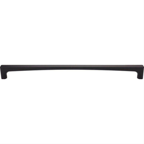 Top Knobs TK1019BLK TK1019 Riverside 18" Center to Center Cabinet Pull / Appliance Pull Flat Black