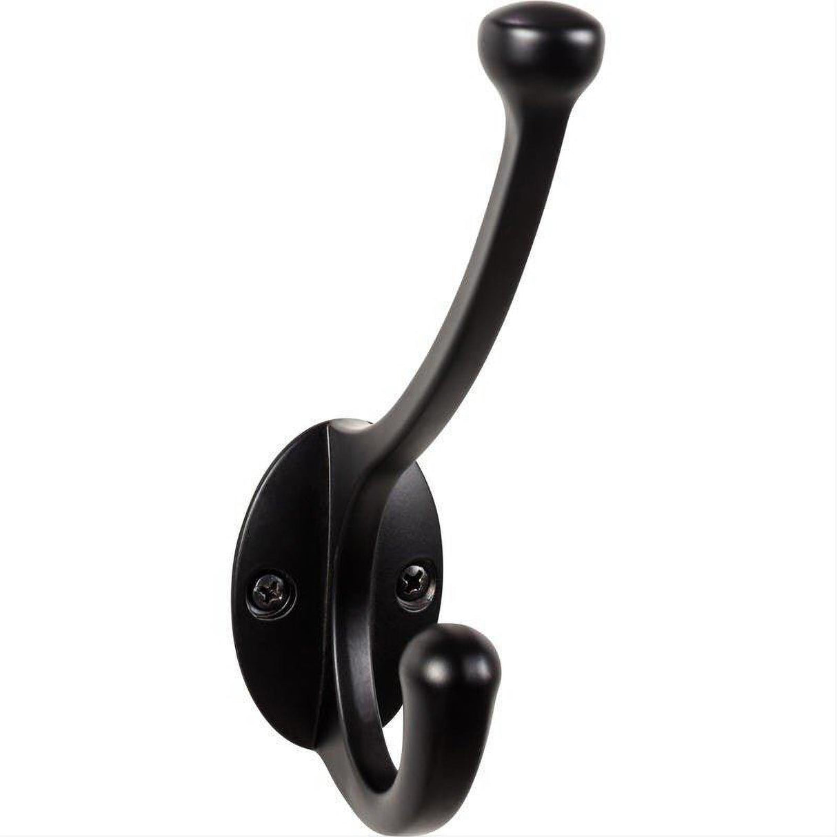 Top Knobs TK1064BLK TK1064 Bergen Hook 5-9/16 Inch Flat Black