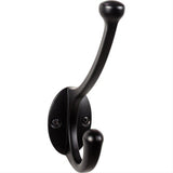 Top Knobs TK1064BLK TK1064 Bergen Hook 5-9/16 Inch Flat Black