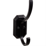 Top Knobs TK1065BLK TK1065 Emerald Hook 6-1/4 Inch Flat Black