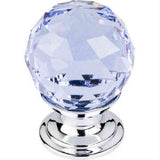 Top Knobs TK113PC TK113 Light Blue Crystal Cabinet Knob 1-1/8" Polished Chrome