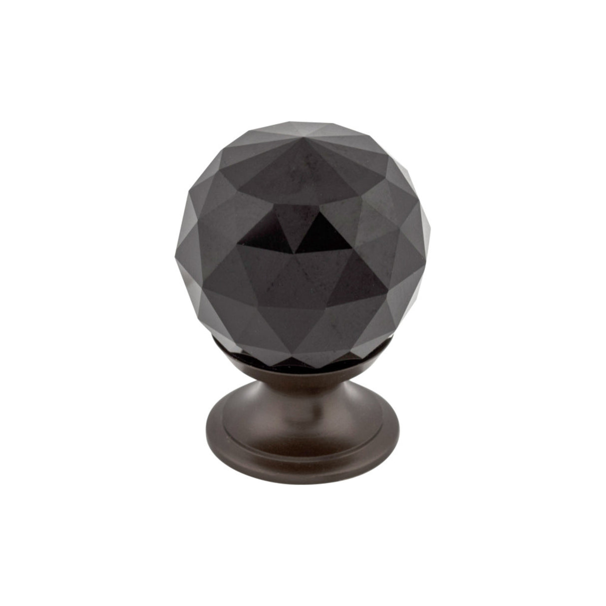Top Knobs TK115 Black Crystal Cabinet Knob 1-1/8"