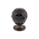 Top Knobs TK115 Black Crystal Cabinet Knob 1-1/8"